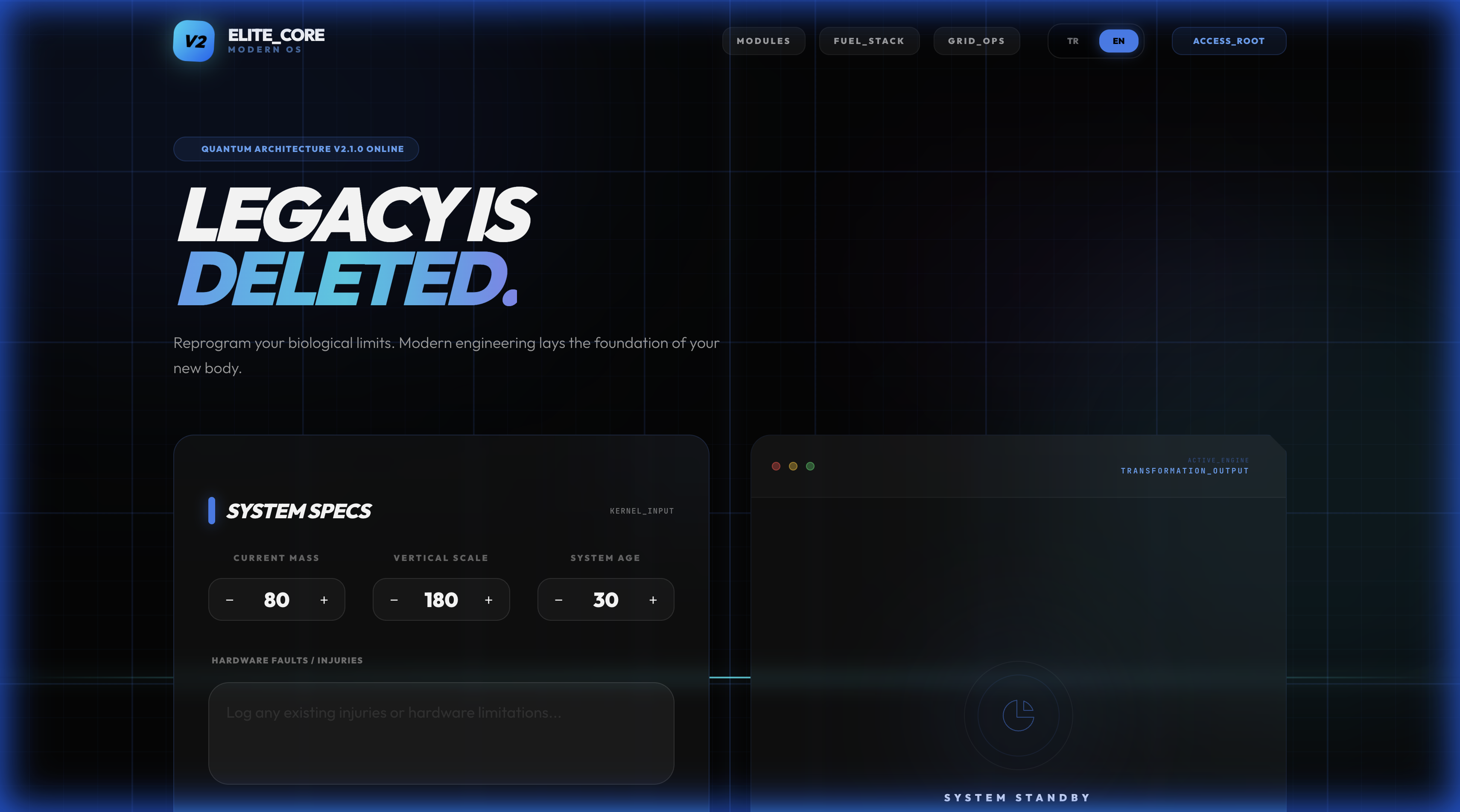 Elite Body Modern UI